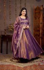 Heavy Cosmos Silk Material Anarkali Suit