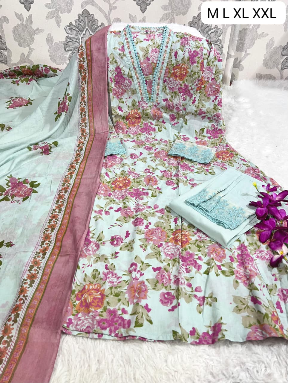 Anarkali Kurti With beautiful Floral print