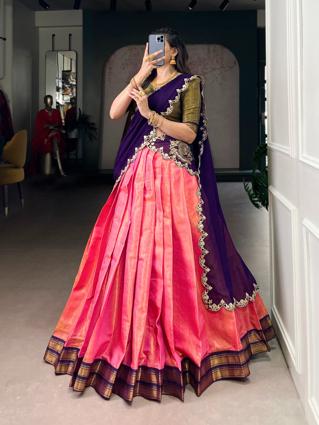 Kanchipuram Zari Weaving Lehenga