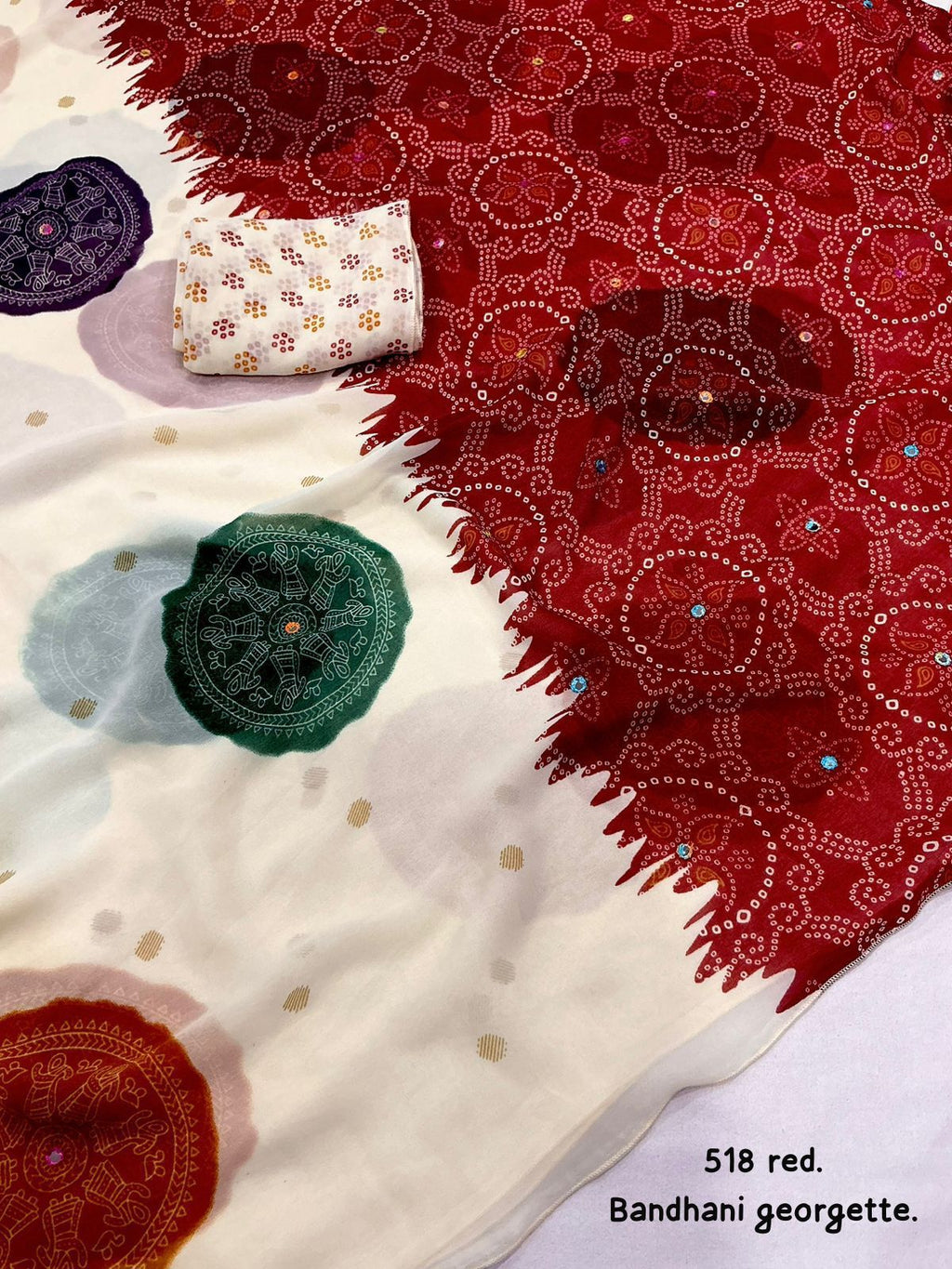 New  bhandani Georgette Saree