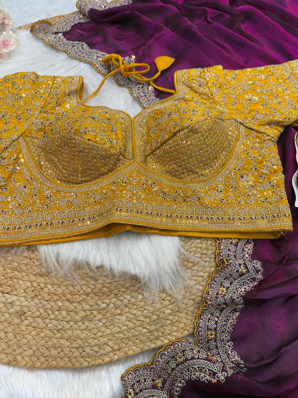 Premium space Silk Sabyasachi Inspired Saree