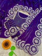 Wedding Premium fandy Satin fabrics Trisha Saree