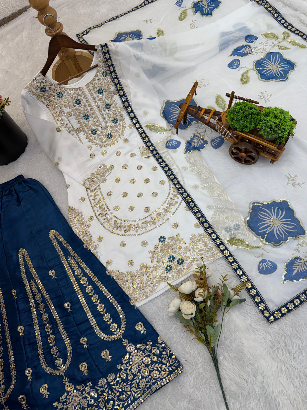 Sequence Top-Bottom And Dupatta Set