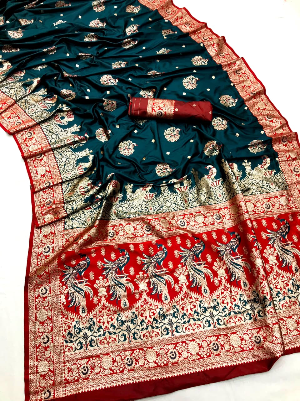 Pure paithani type Banarasi silk saree