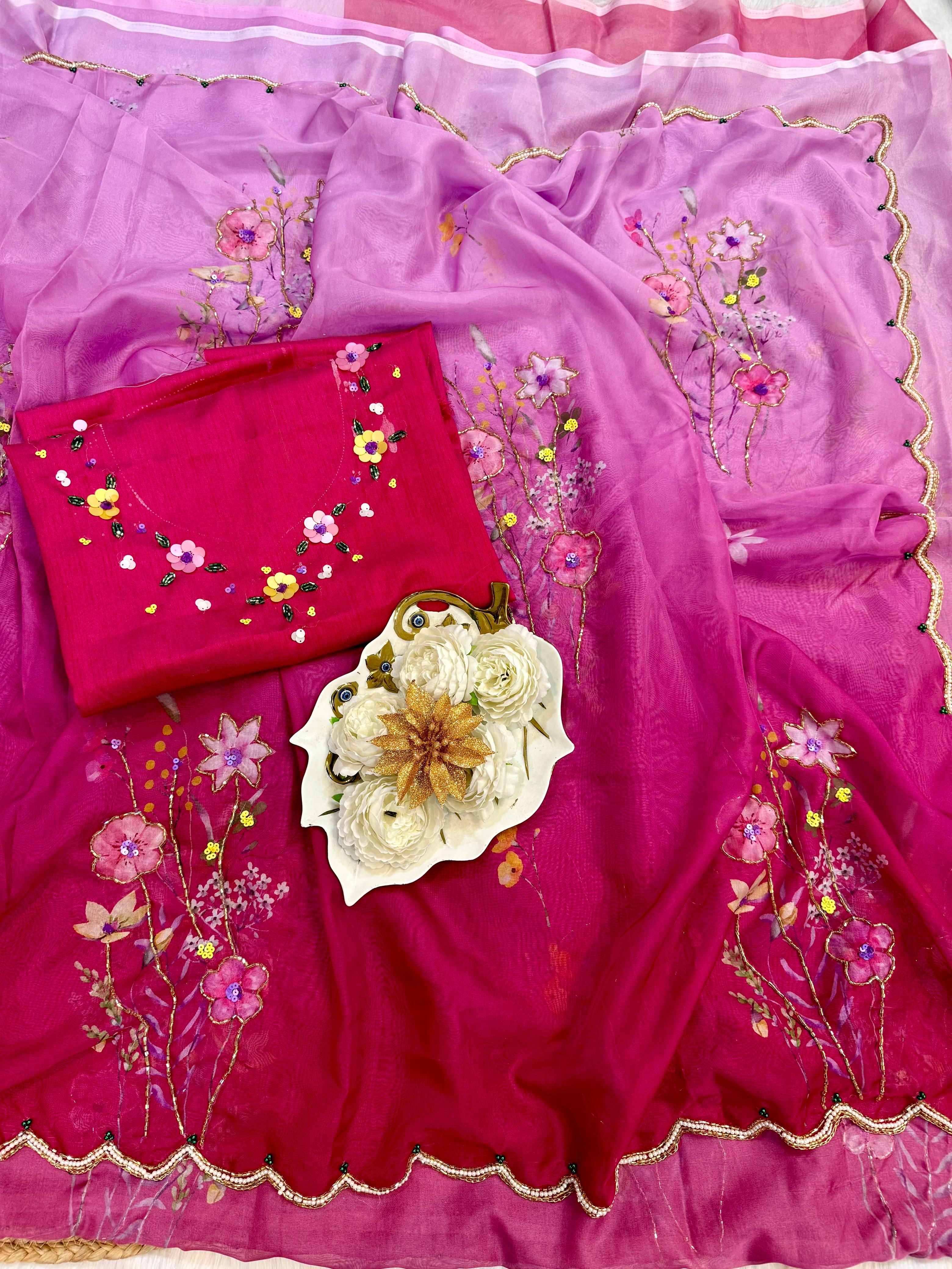 Pure Soft Tebby Silk Saree