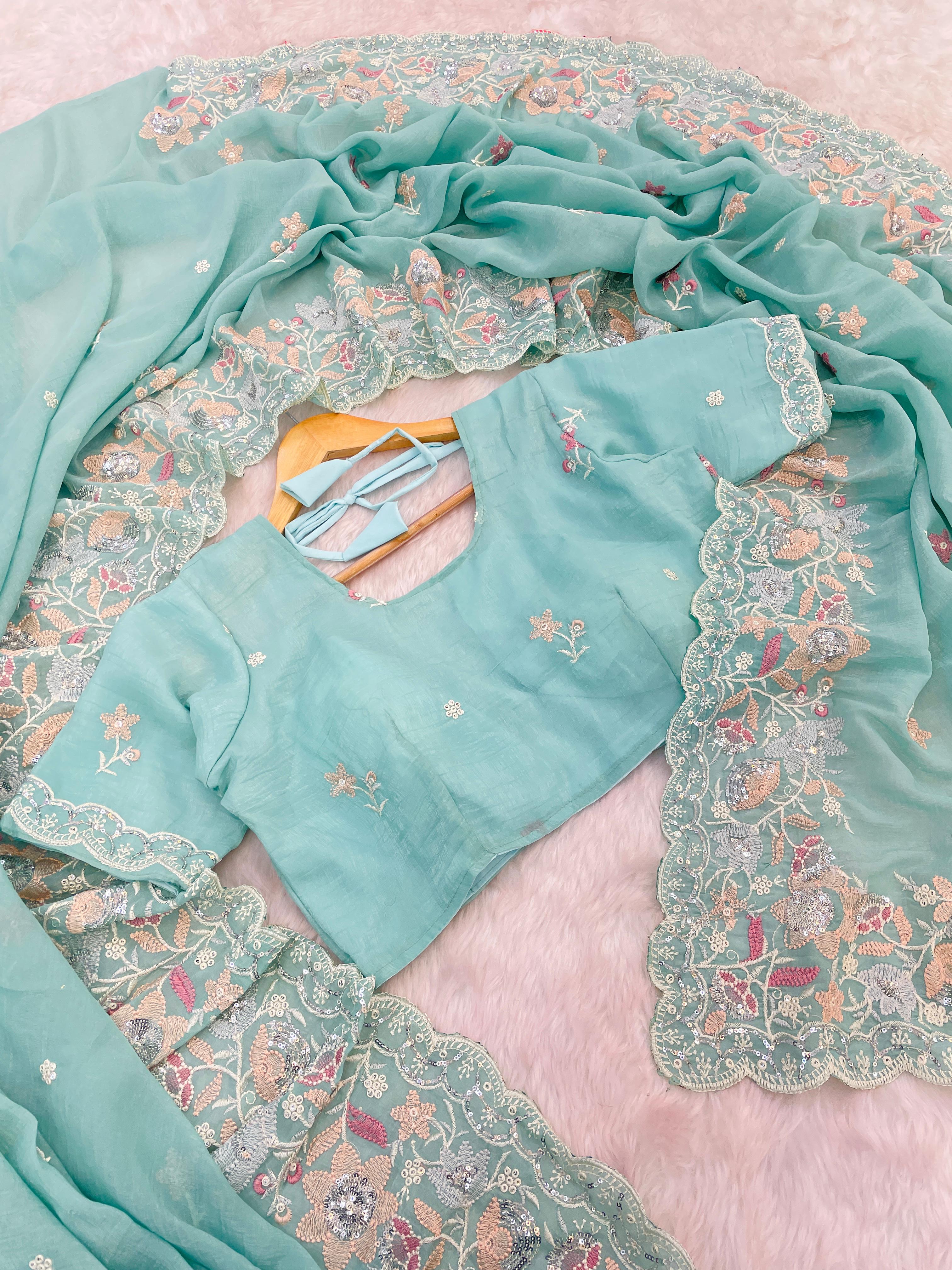 Soft Crunshy Silk Fabric Saree