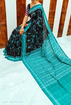 Plain Digital Print Saree