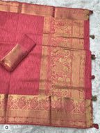 Zari Weaving Jacquard Assam Silk Saree