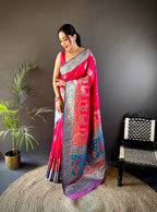 Pure paithani type Banarasi silk saree