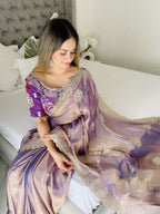 Embroidery Work Trending Saree