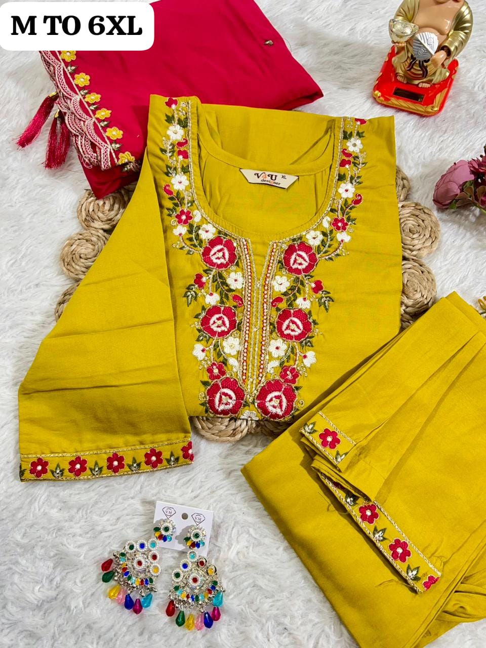 HAND WORK KURTI WITH DUPATTA