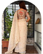 Nayanthara Linen Cotton Zari Weaving Saree
