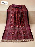 Ajrakh Sartin Viscose Saree