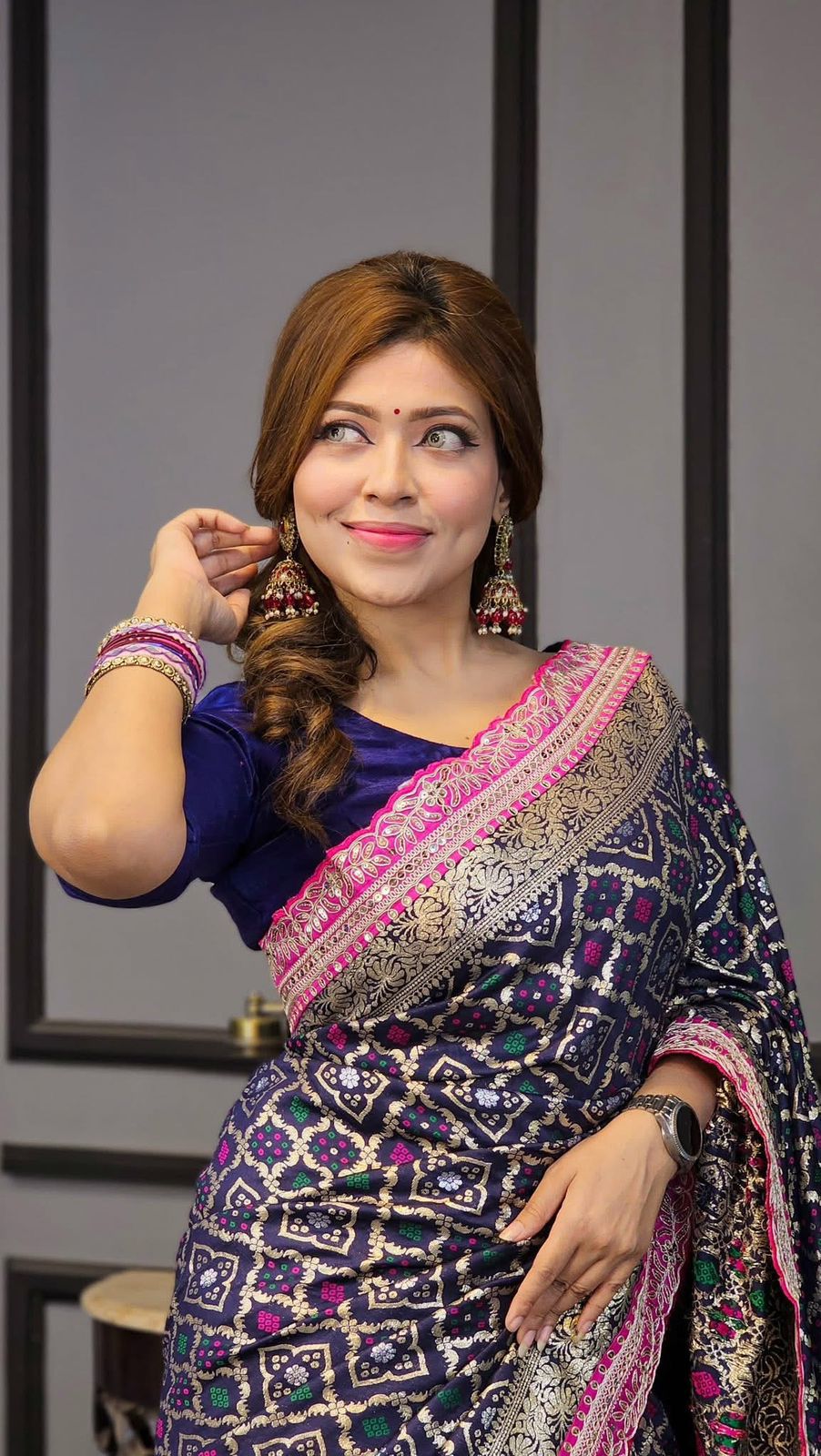 SOFT RUSSIAN BANDHEJ SAREE