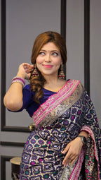 SOFT RUSSIAN BANDHEJ SAREE