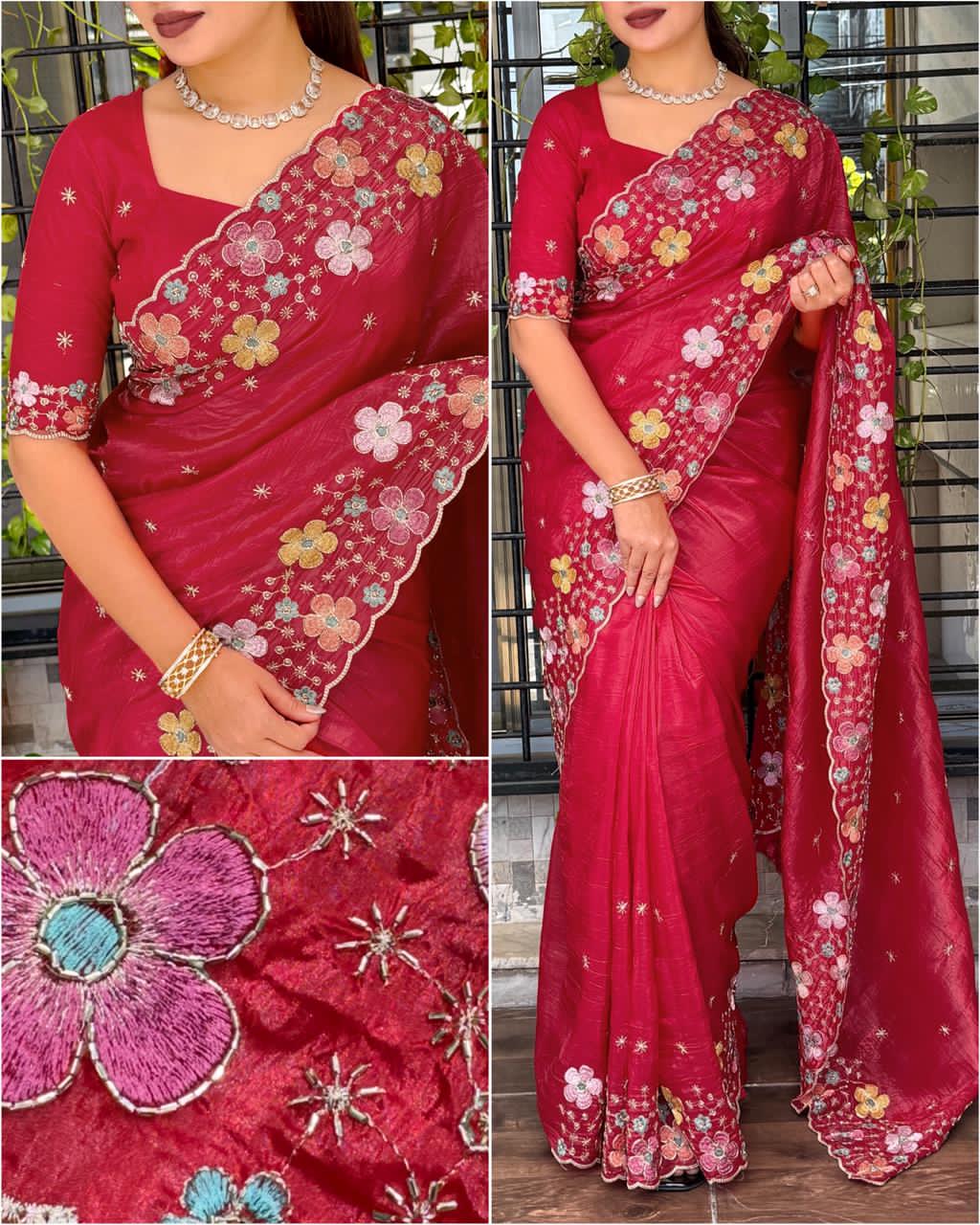 Sufi Silk Crush Saree