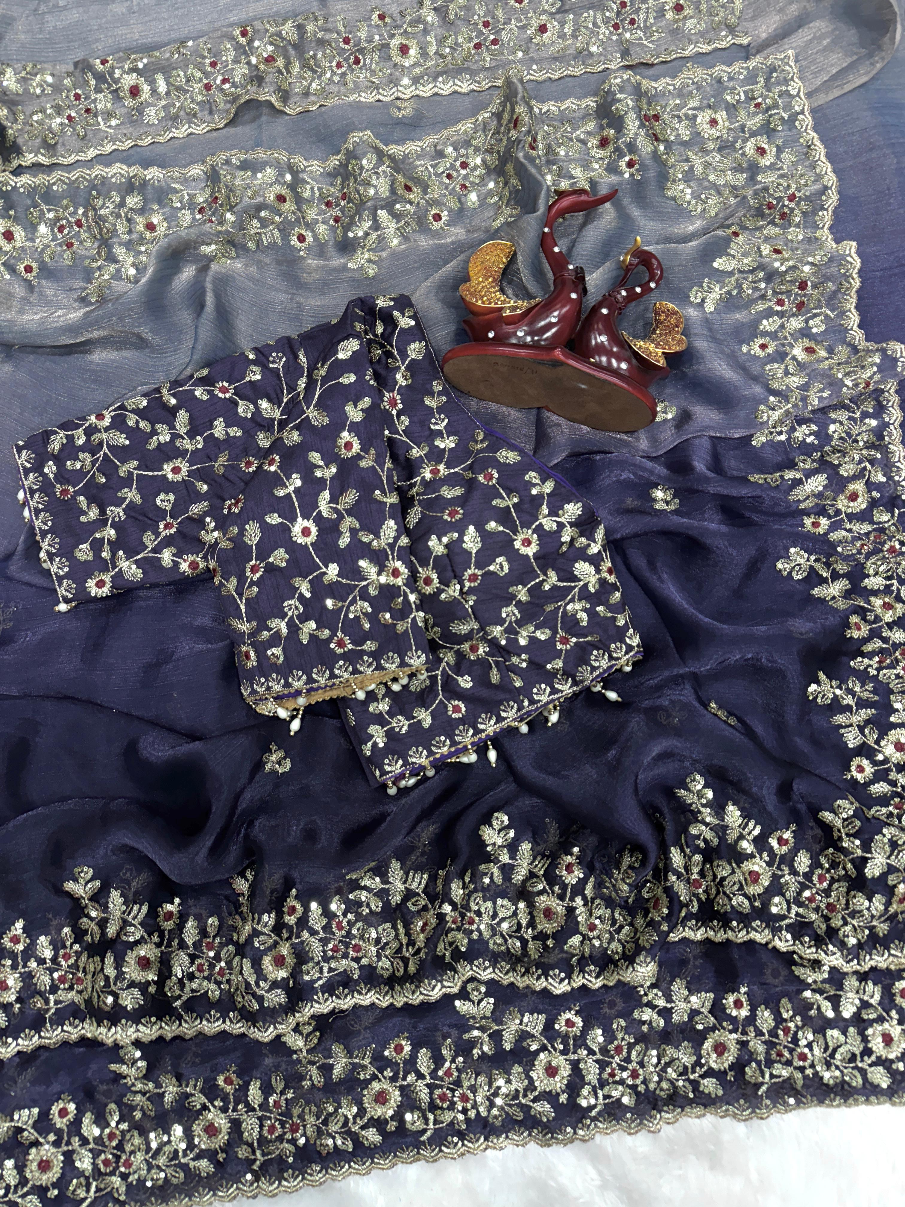 Shaded Color  Soft Frendy Chiffon Saree