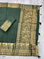 Zari Weaving Jacquard Assam Silk Saree