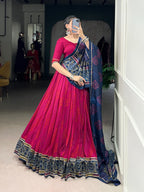 Tasar Silk Bandhej Lahenga