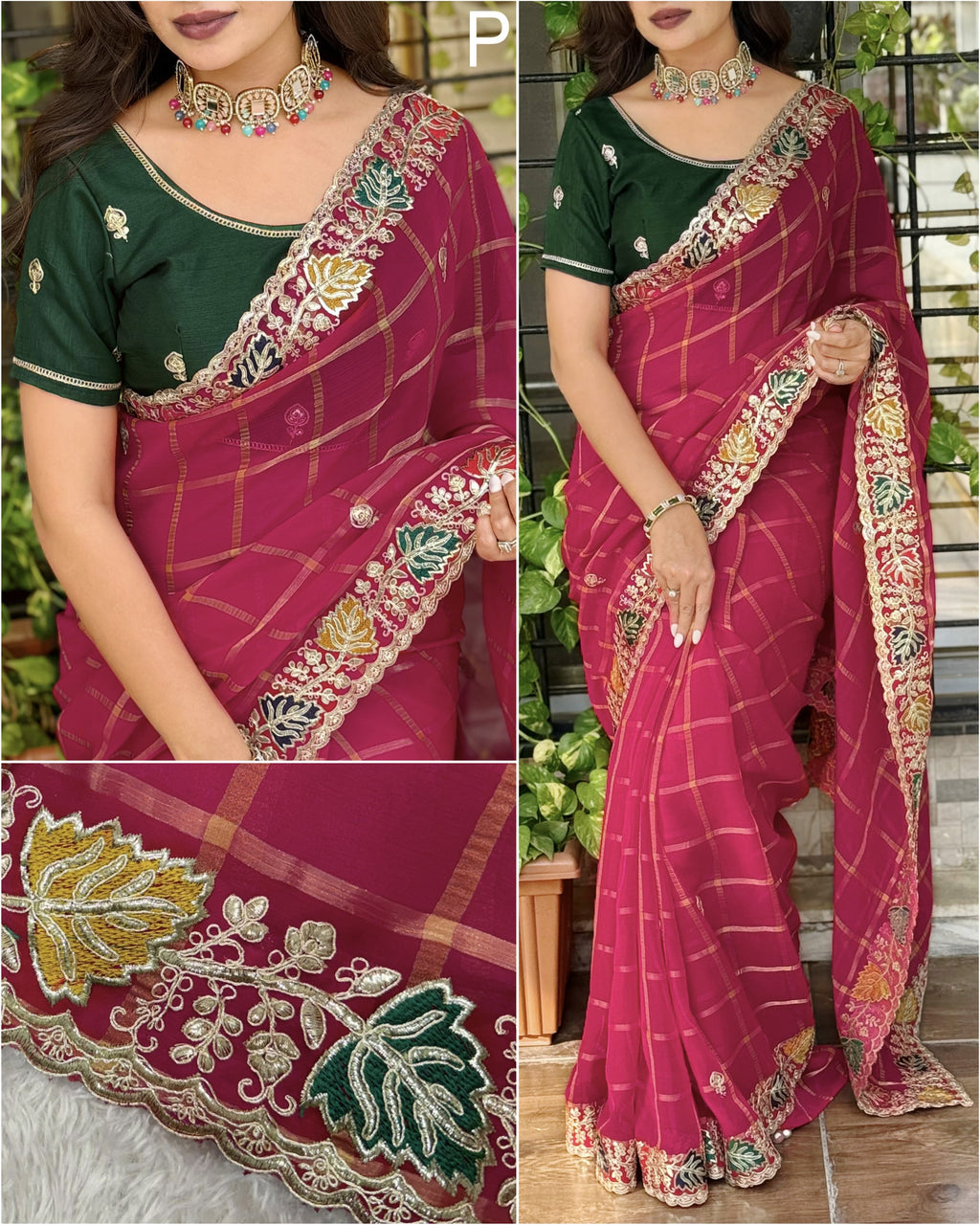 Sakhi Design Pure Chiffon Royalty Saree