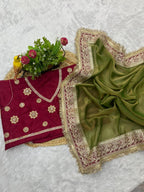 TRADING KAJAL  MOCHA SILK SAREE