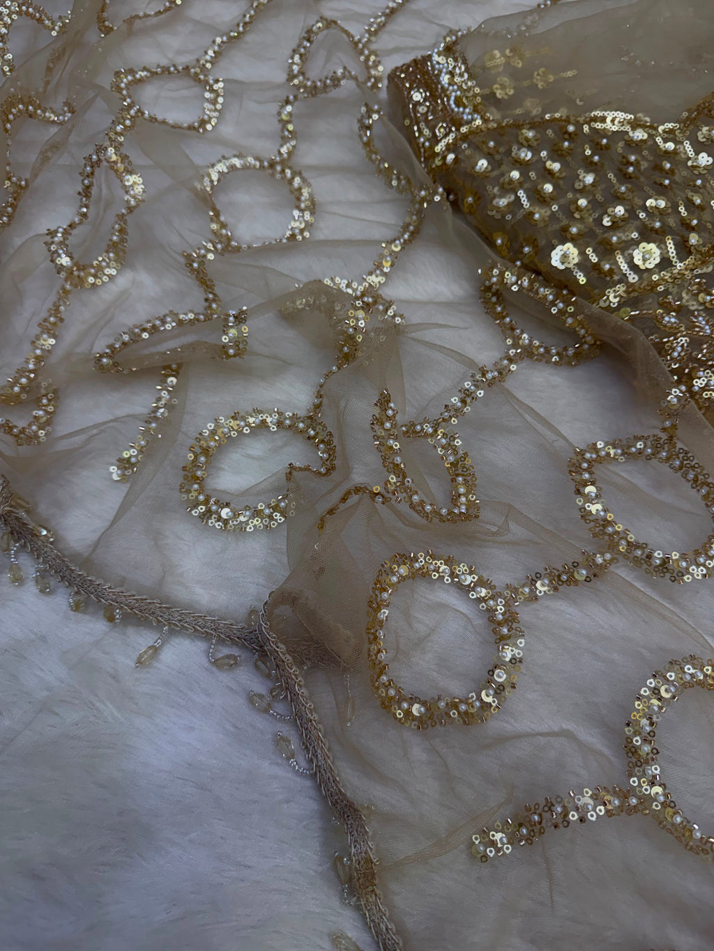 Soft Net Beautiful Sequence wedding Saree