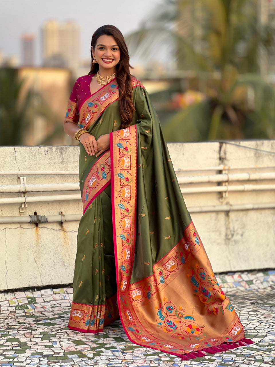 Paithani Silk Saree Multicolore