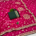 Georgatte Bandhani Saree