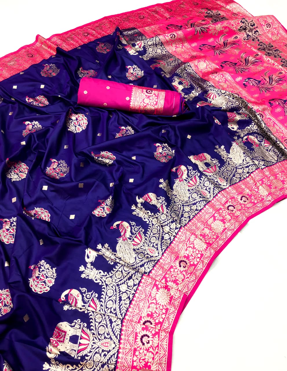 Pure paithani type Banarasi silk saree
