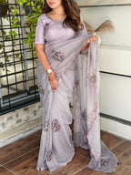 Jute Organza  Saree