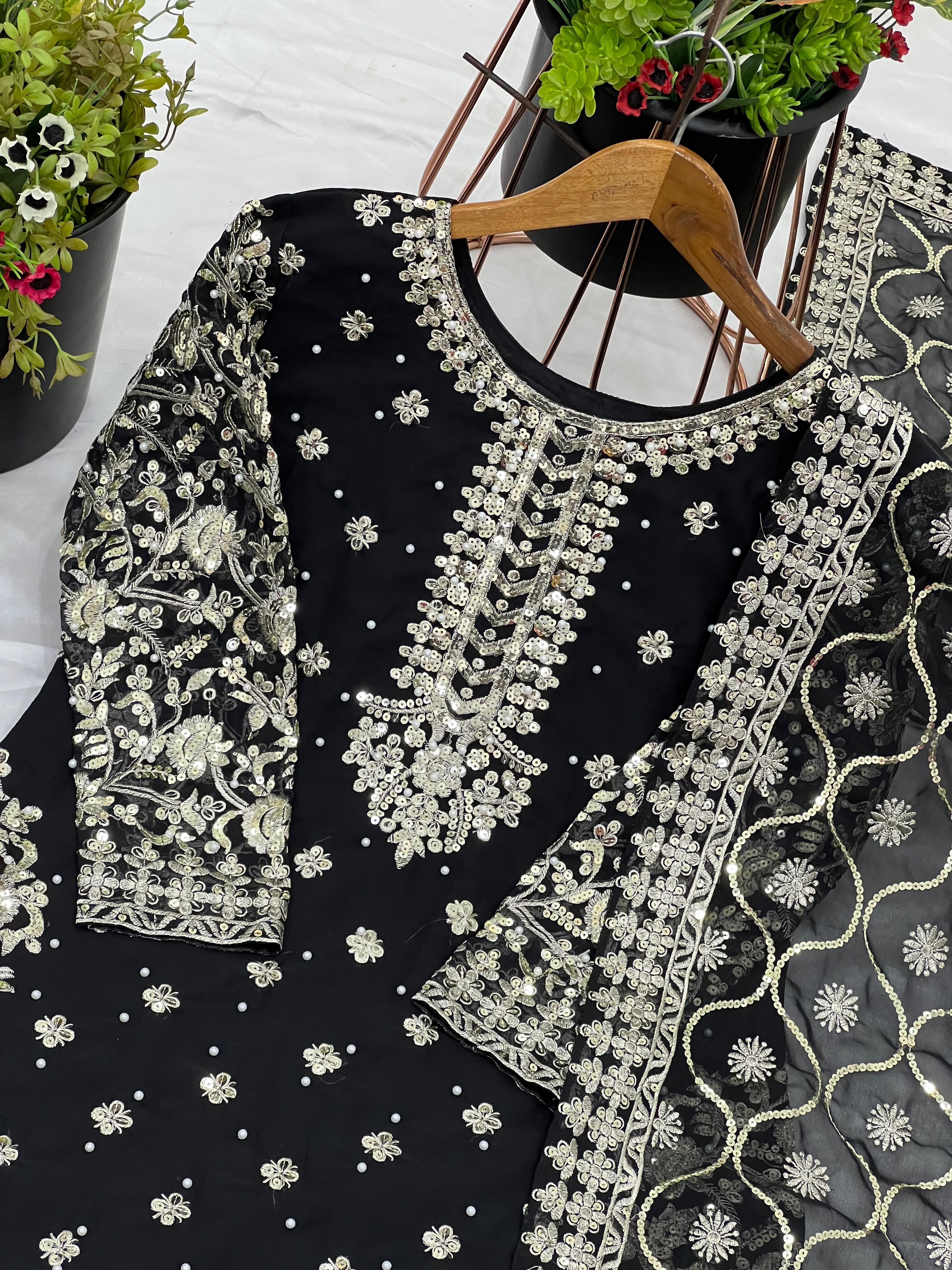 Party Wear Look Top-Plazzo