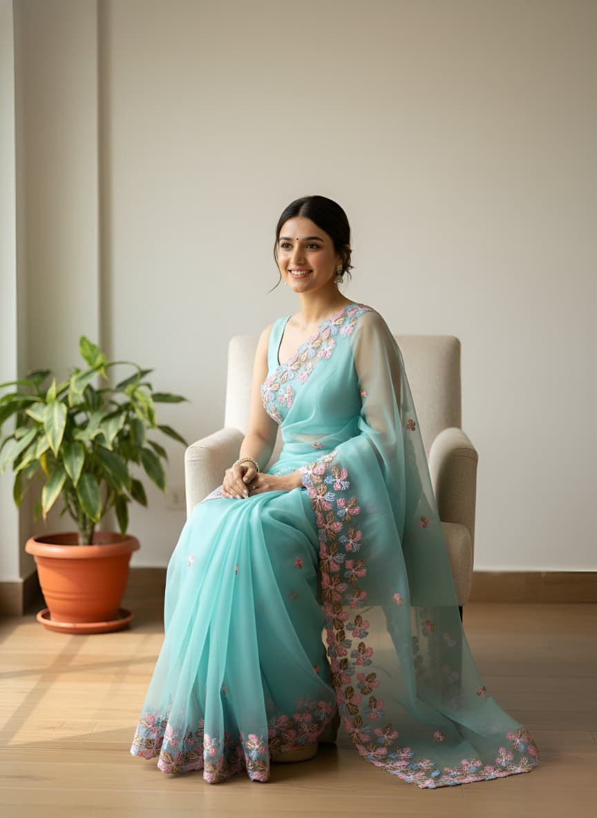 Pure Organza Silk Saree