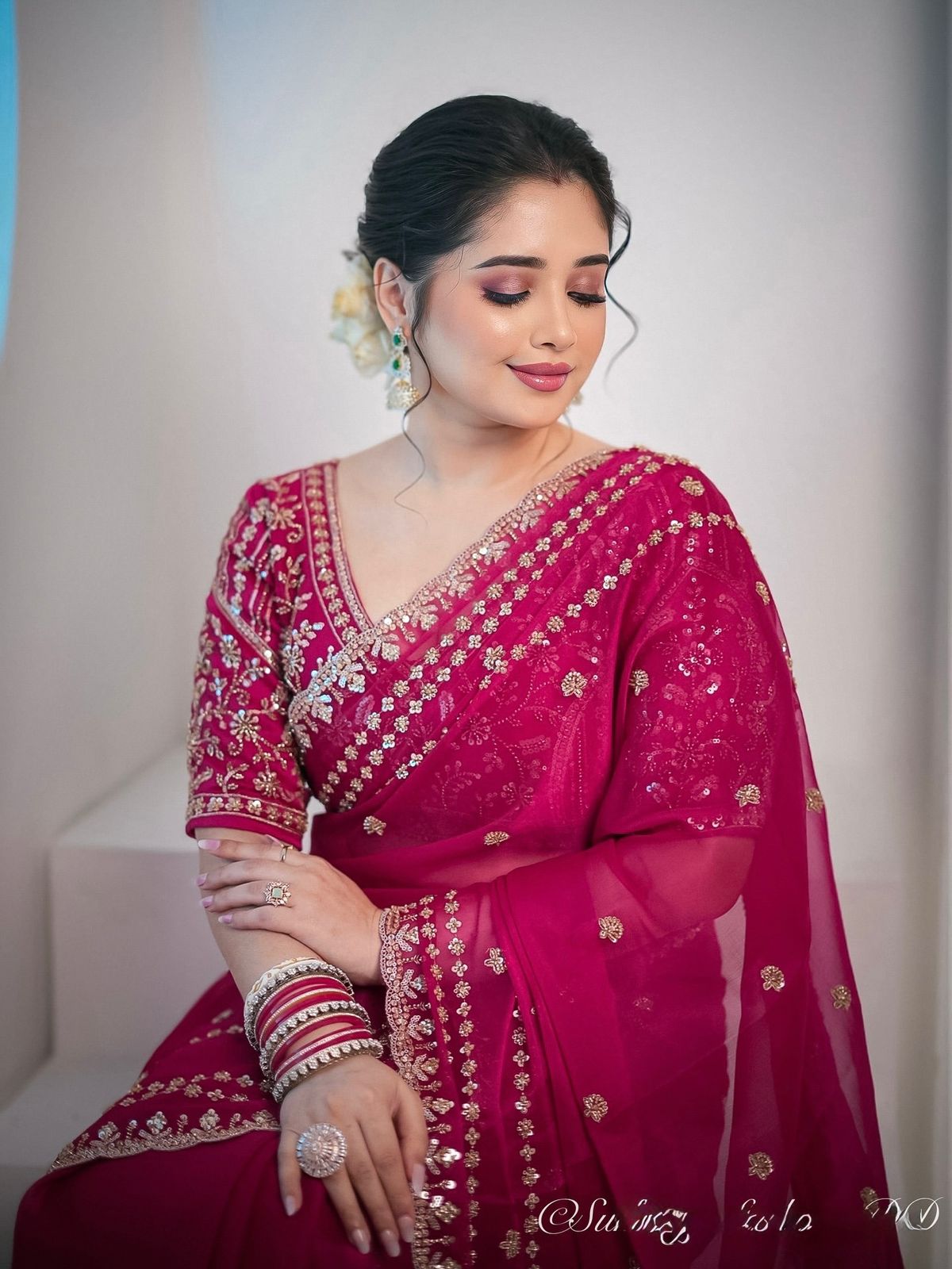 Wedding Special Soft Silk Embroidery Work Saree