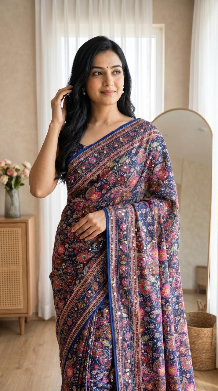 Modal Ultra Silk Creap Saree