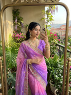 Very Soft nd elegant Rich look Fendy Saree