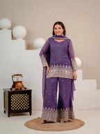 Designer Party Wear Look Top Plazzo