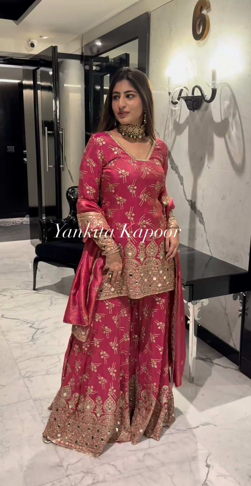 Pure Heavy Simmer Silk Top Sharara