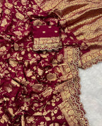 Wedding Attire pure khaddi georgette designer saree