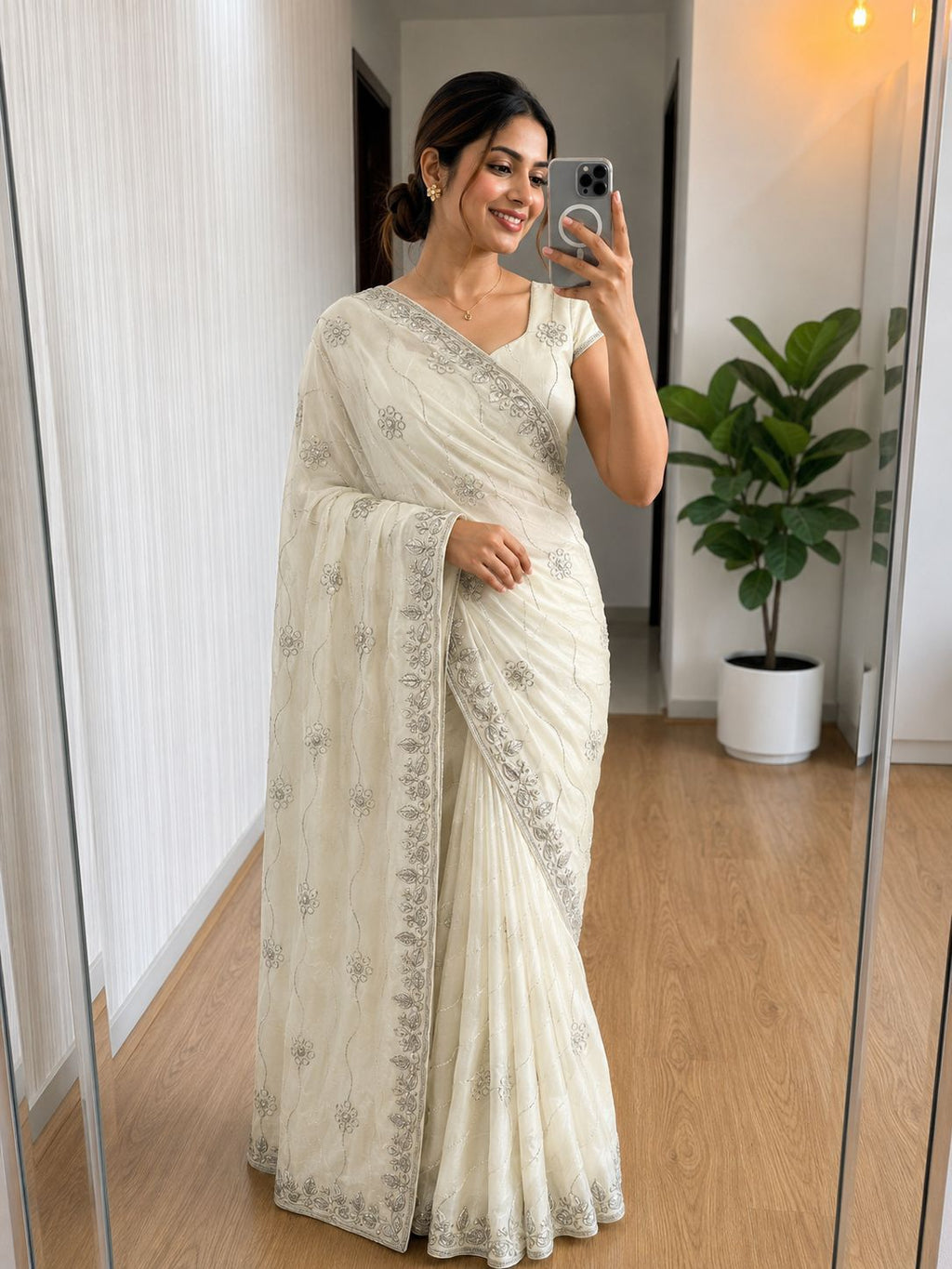 Fancy Space Silk Saree