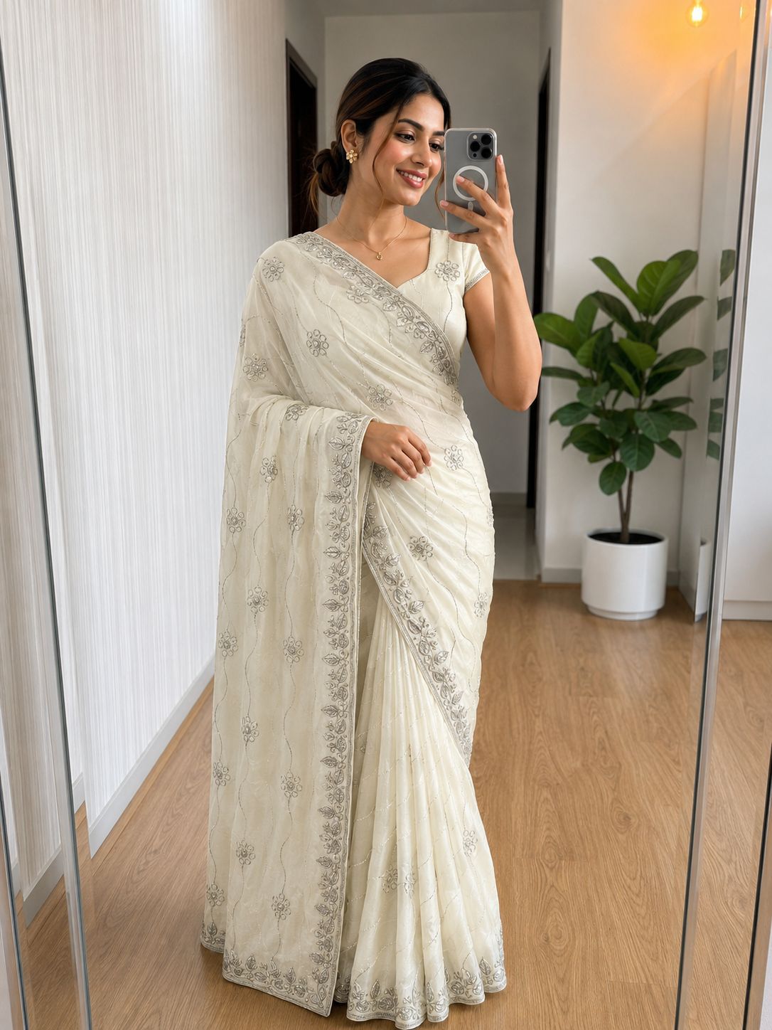 Fancy Space Silk Saree