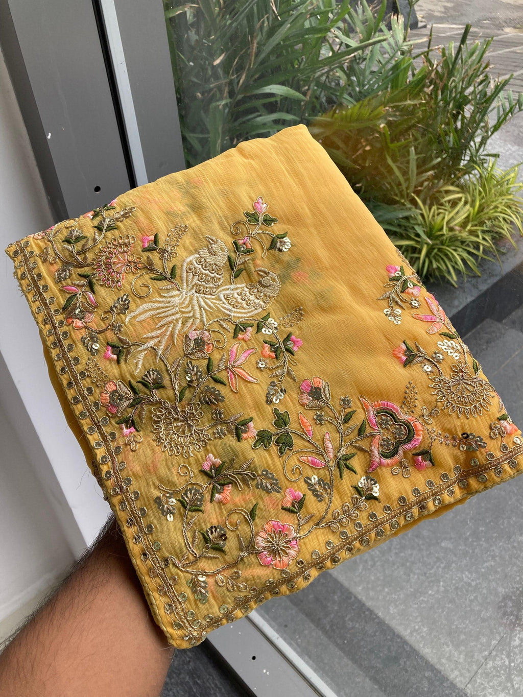 Soft NxC Moss Chiffon Saree