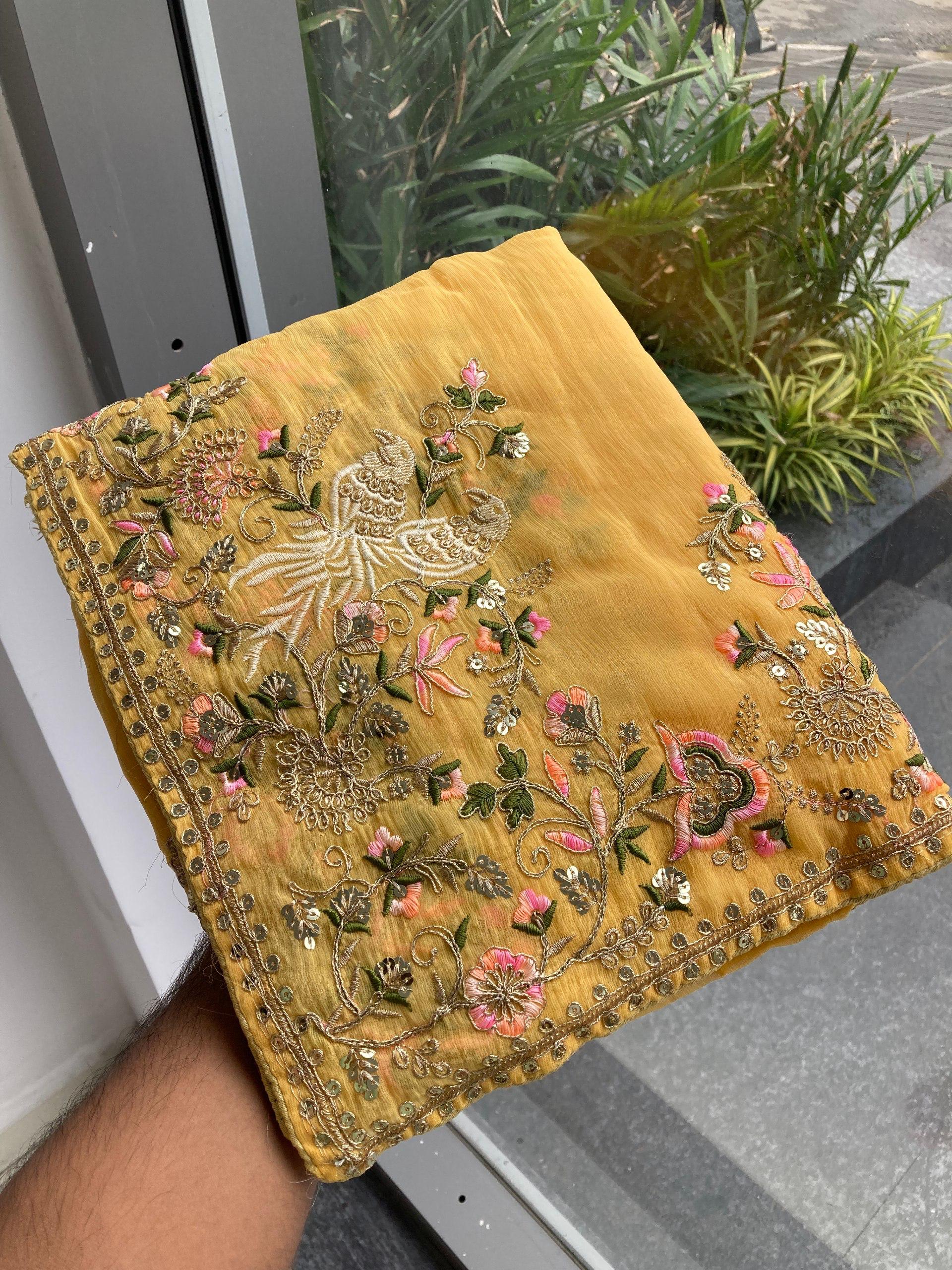 Soft NxC Moss Chiffon Saree