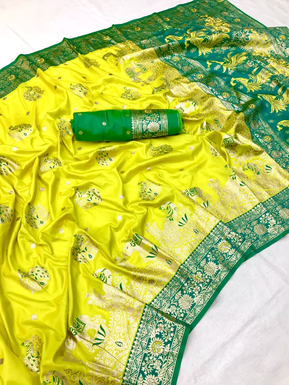 Pure paithani type Banarasi silk saree