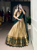 Poly Cotton Lahenga with Multi color