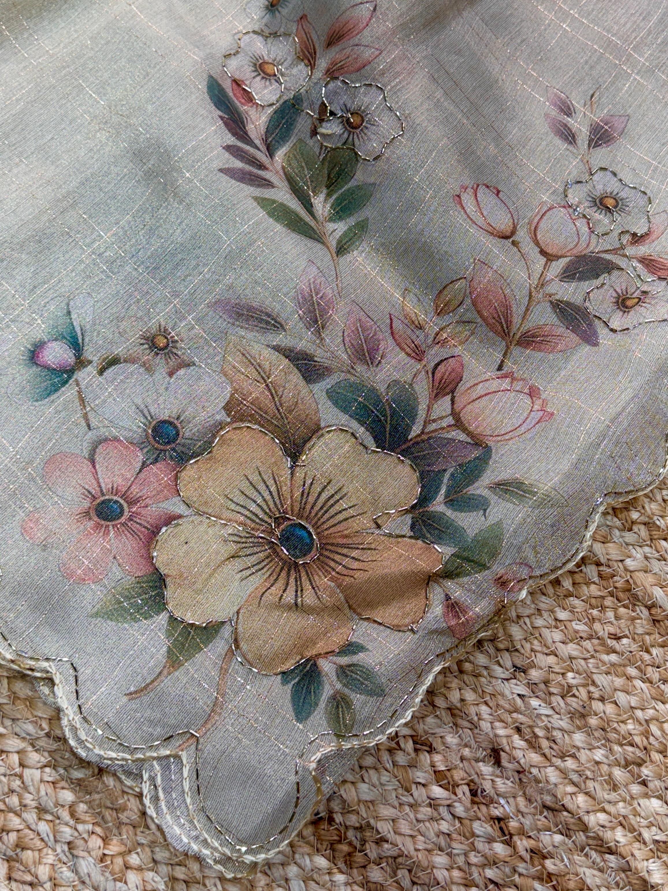 TISSUE COTTON DIGITAL PRINT SAREE