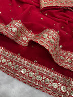 Valentine Special Red Saree