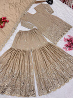Pure Heavy Chinnon Silk Top Plazzo
