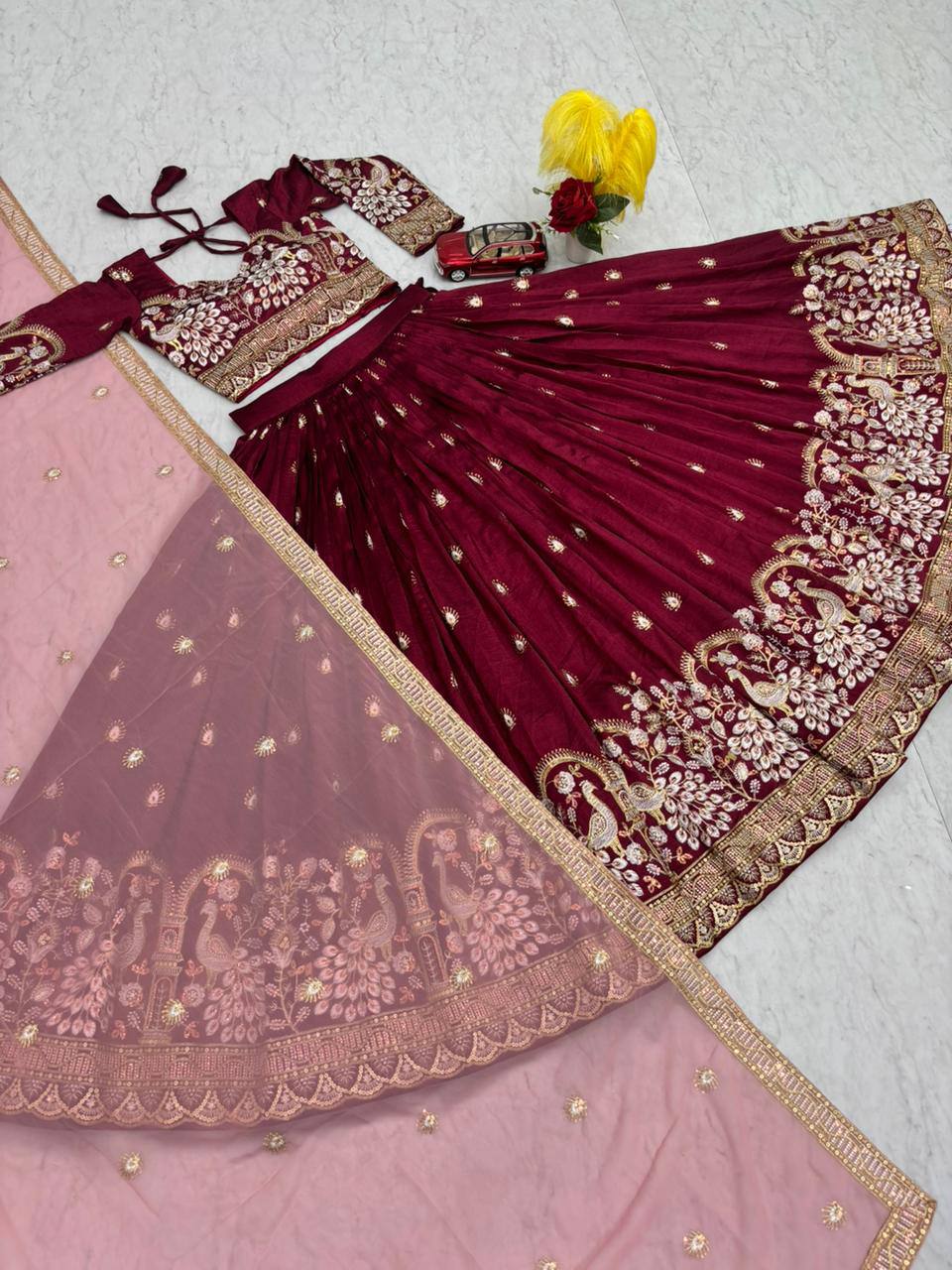 Vichitra Silk Lahenga