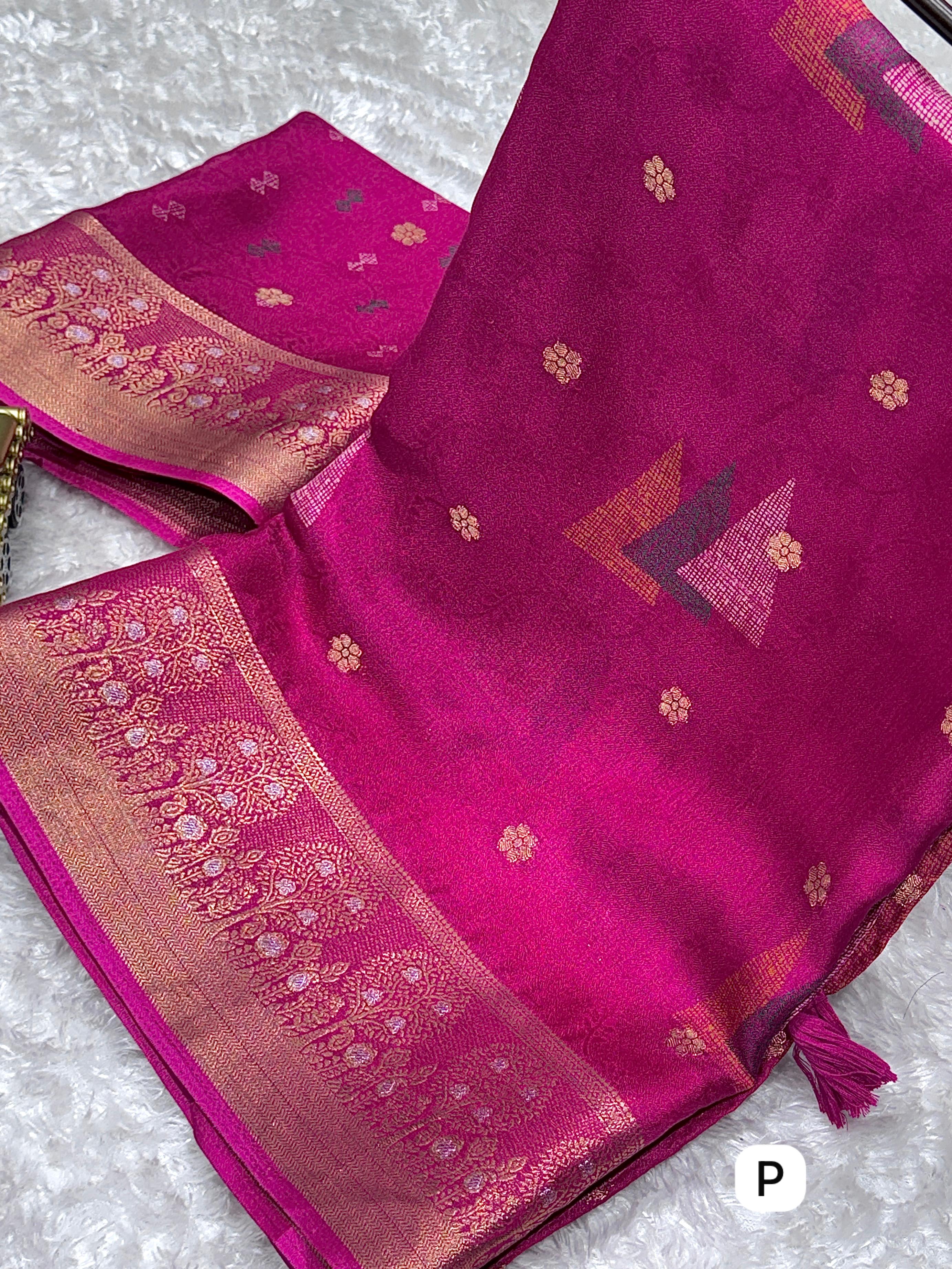 DULL MOSE BEAUTIFUL COLOR SAREE
