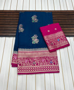 Pure Khaddi Crep Georgette Antique Colour Saree